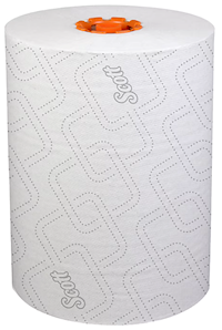 PAPER TOWELS, HARDWOUND, SCOTT PRO, SLIMROLL, WHITE, 1-PLY, 580 FT/ROLL, 6 ROLLS/CT MAIN